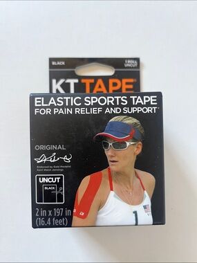 KT Tape Elastic Sports Tape - Black (2 in x 197 in)